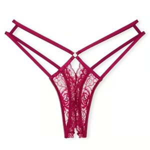 Victoria's Secret Red Lace Strappy Panties